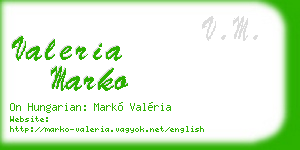 valeria marko business card